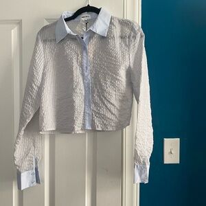 Crop Top Blouse - Slightly see through